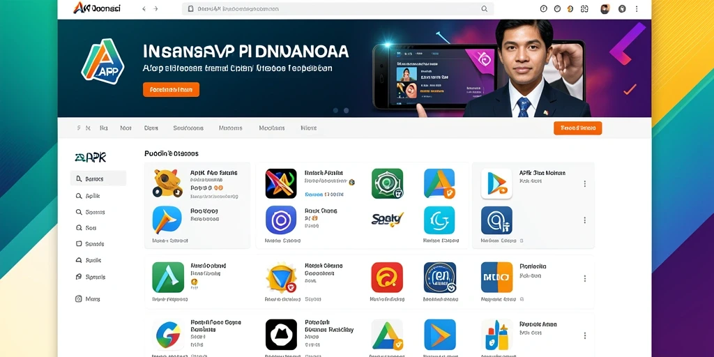 Tampilan utama aplikasi dengan grafik menawan.